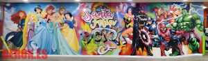 Mural Infantil Princesas Disney Marvel Superheroes 300x100000